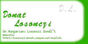 donat losonczi business card